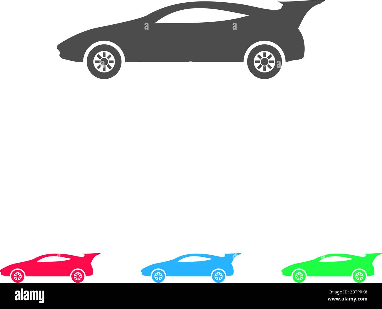 Sportwagen-Symbol flach. Farbpiktogramm auf weißem Hintergrund. Vektor-Illustration Symbol und Bonus-Symbole Stock Vektor