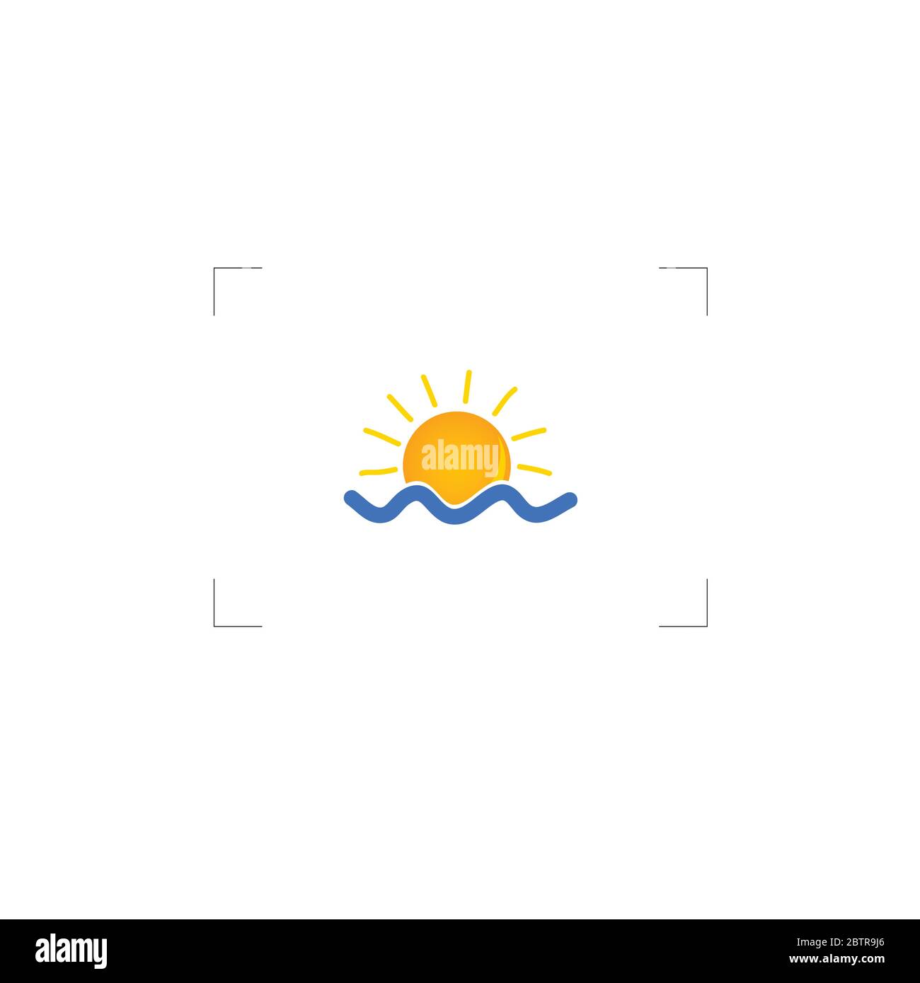 Sonne mit Wasser Farbe Vektor Illustration Stock Vektor