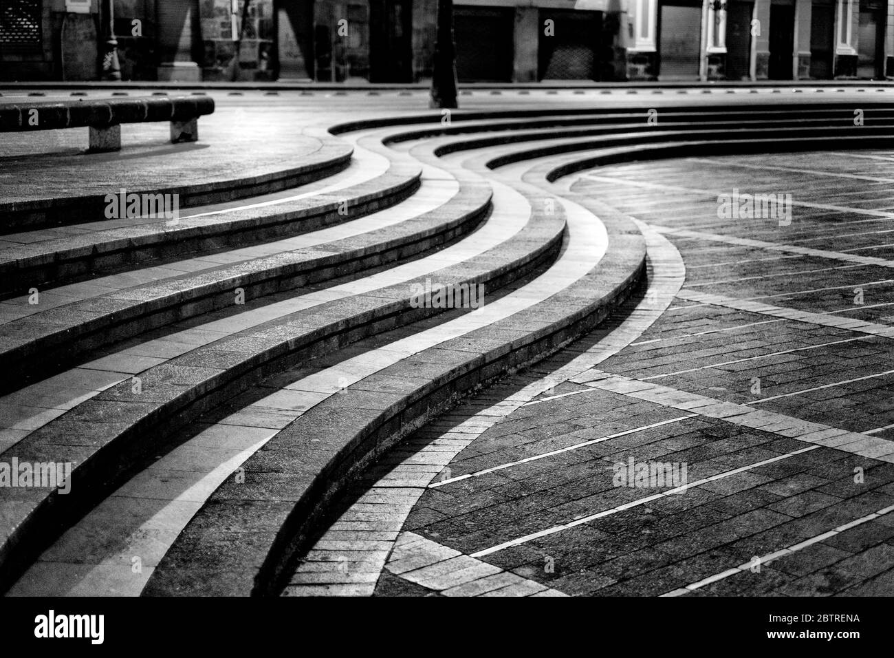 Plaza Treppen von der Altstadt Quito. Stockfoto