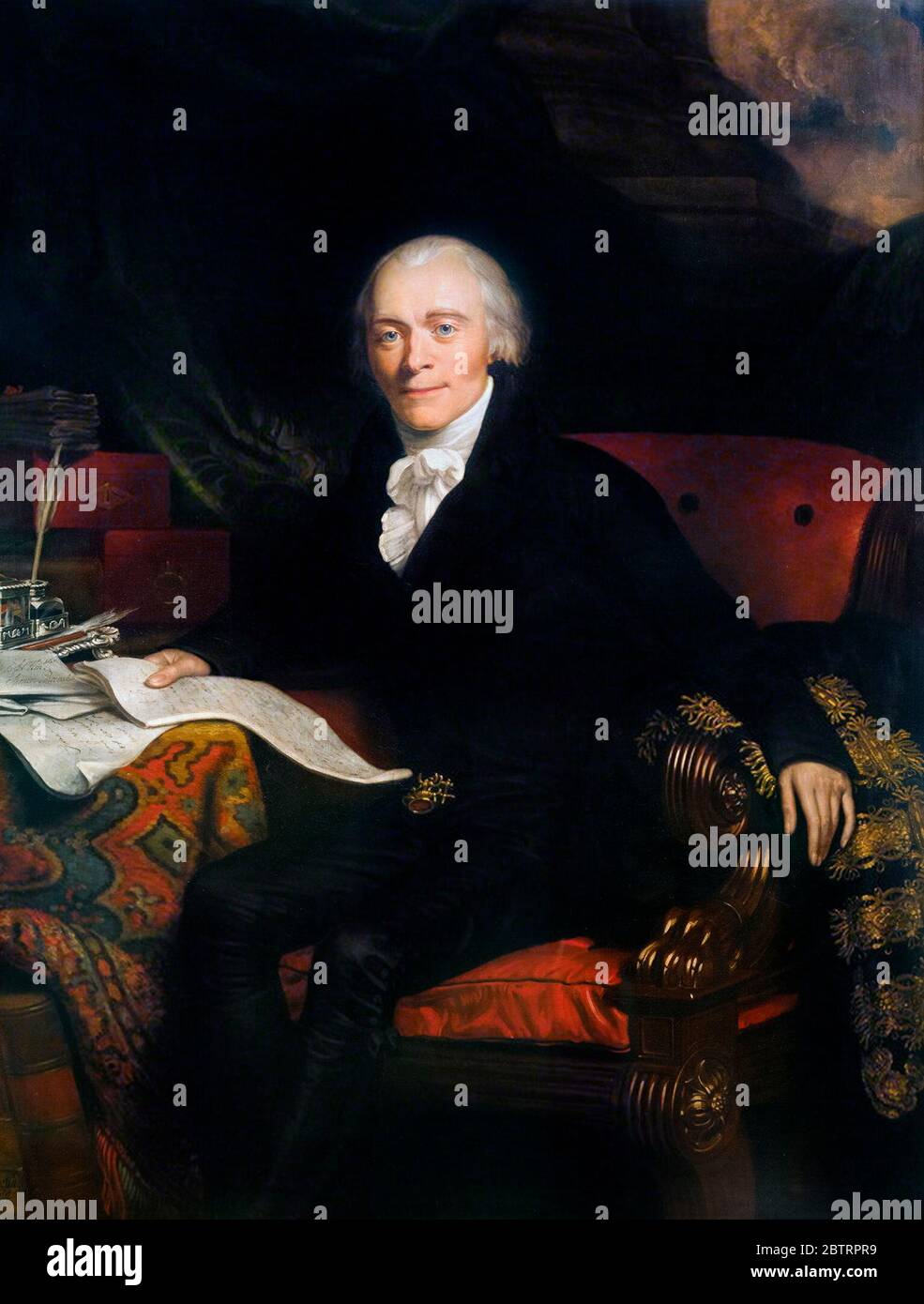 Spencer Perceval (1762-1812), Porträt von George Francis Joseph, Öl auf Leinwand, 1812, Perceval war vom 4. Oktober 1809 bis zu seinem Tod am 11. Mai 1812 Premierminister des Vereinigten Königreichs. Er ist der einzige britische Premierminister, der ermordet wurde. Dies ist ein posthum Porträt. Stockfoto
