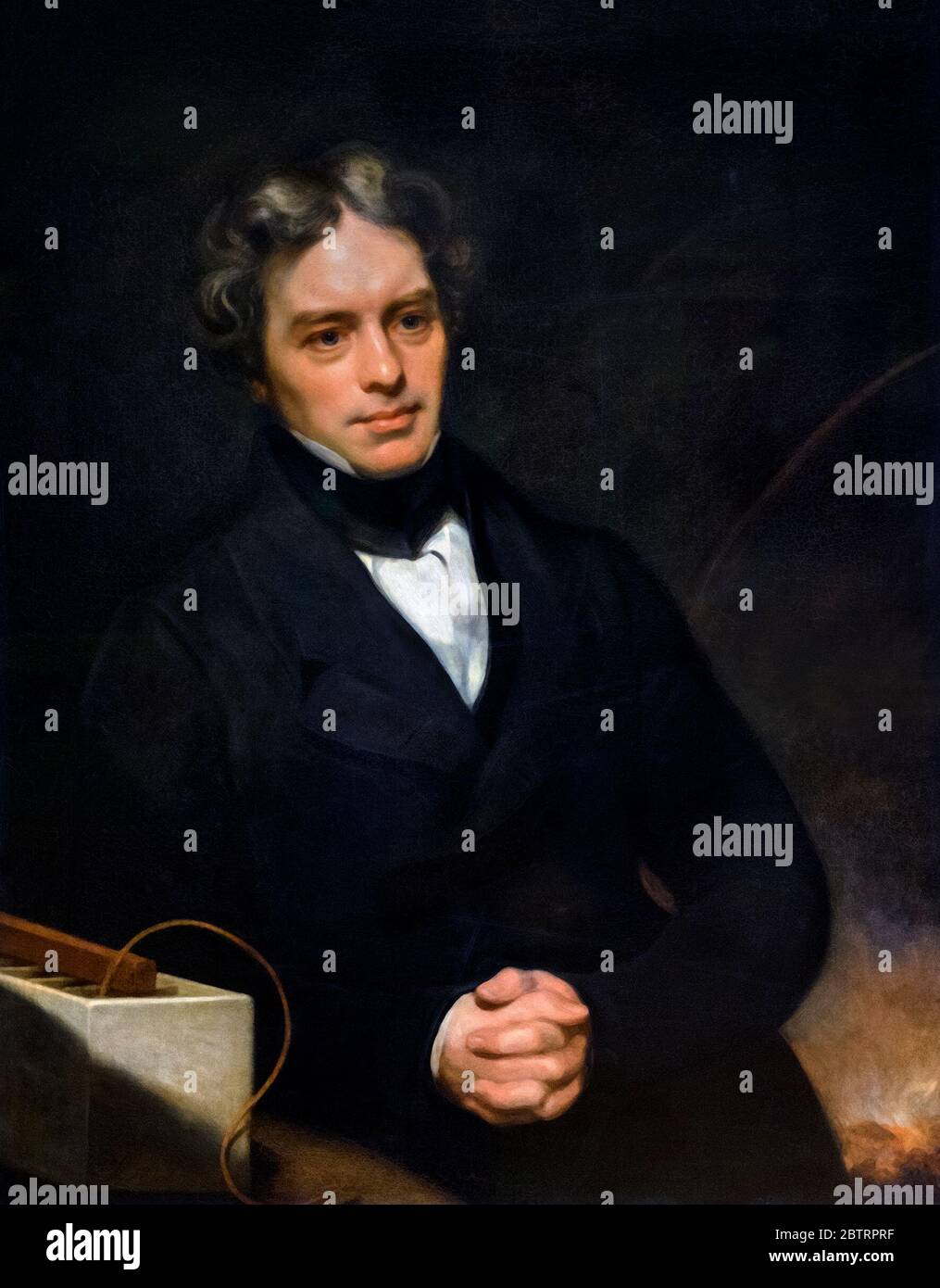 Michael Faraday (1791-1867), Porträt von Thomas Phillips, Öl auf Leinwand, 1841-1842. Stockfoto