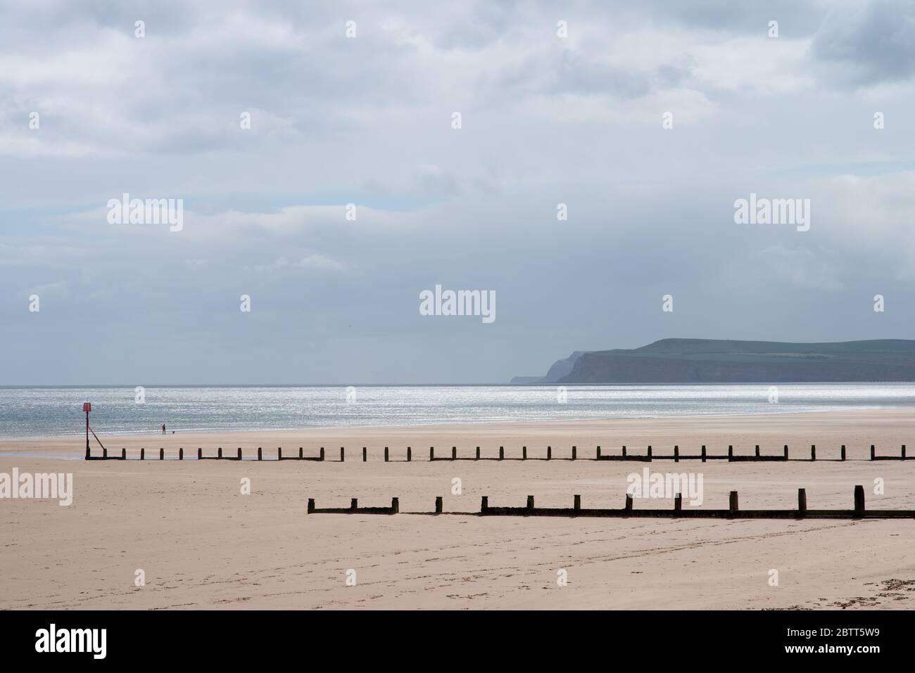 Küste in Redcar, Cleveland. GROSSBRITANNIEN Stockfoto