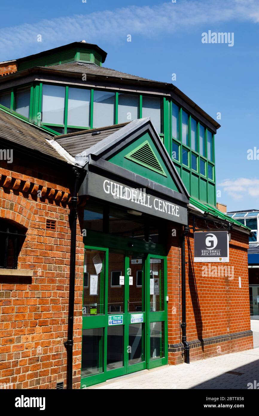 Guildhall Arts Centre, St Peters Hill, Grantham, Lincolnshire, England. Mai 2020 Stockfoto