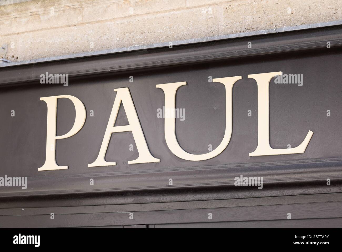 Bordeaux , Aquitaine / Frankreich - 05 05 2020 : paul Text Shop Zeichen und Logo der Bäckerei Stockfoto