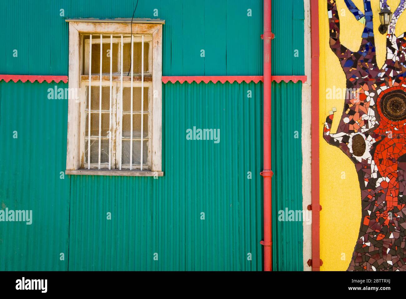 Haus in Cerro Concepcion, UNESCO-Weltkulturerbe in Valparaiso, Chile, Südamerika Stockfoto