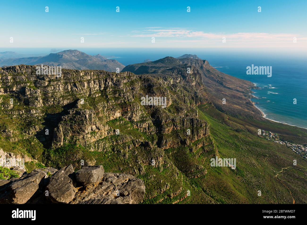 Tafelberg Landschaft in Kapstadt, Südafrika. Stockfoto