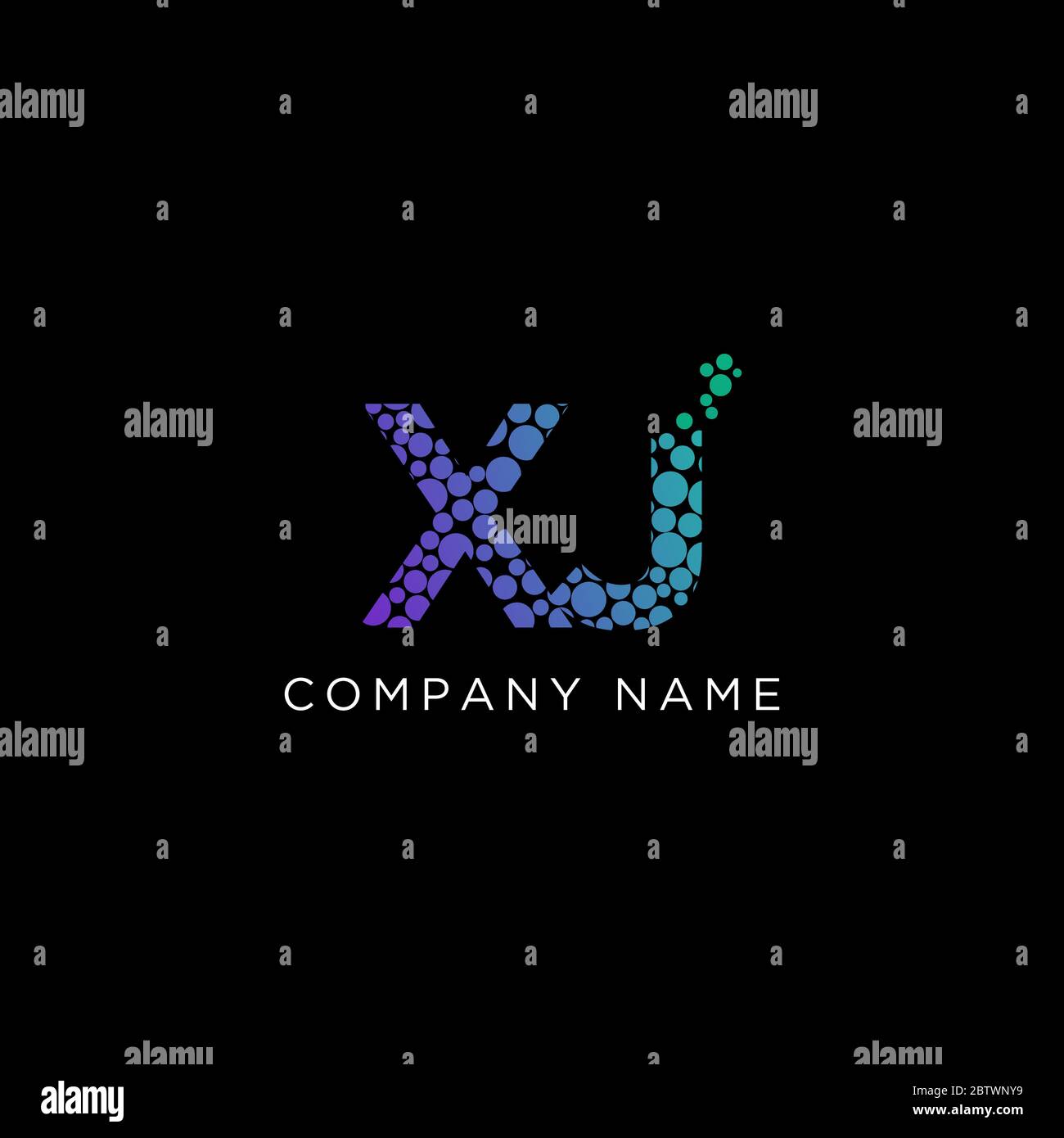 Letter XJ abstrakt mit Farbverlauf Logo Vektor, inital Name modernes Logo-Design Stock Vektor