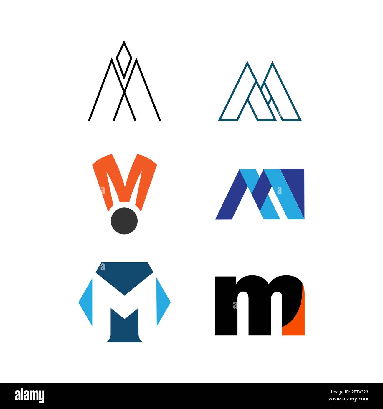 M Letter Idee Vektor-Logo und Anwendung Symbol Vorlage Stock Vektor