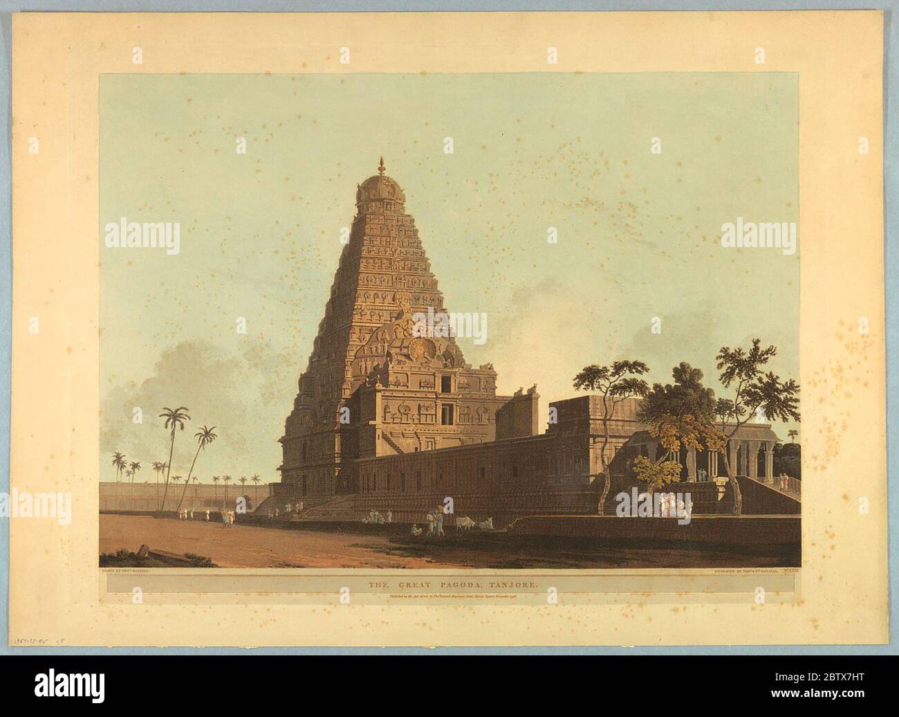 Die große Pagode Tanjore von der orientalischen Landschaft vierundzwanzig Ansichten in Hindoostan. Laufende Forschung Stockfoto