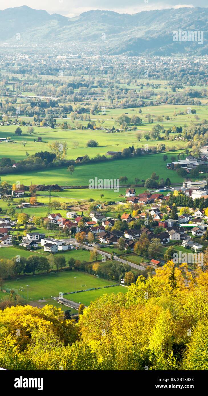 Tal in Vorarlberg, Österreich Stockfoto