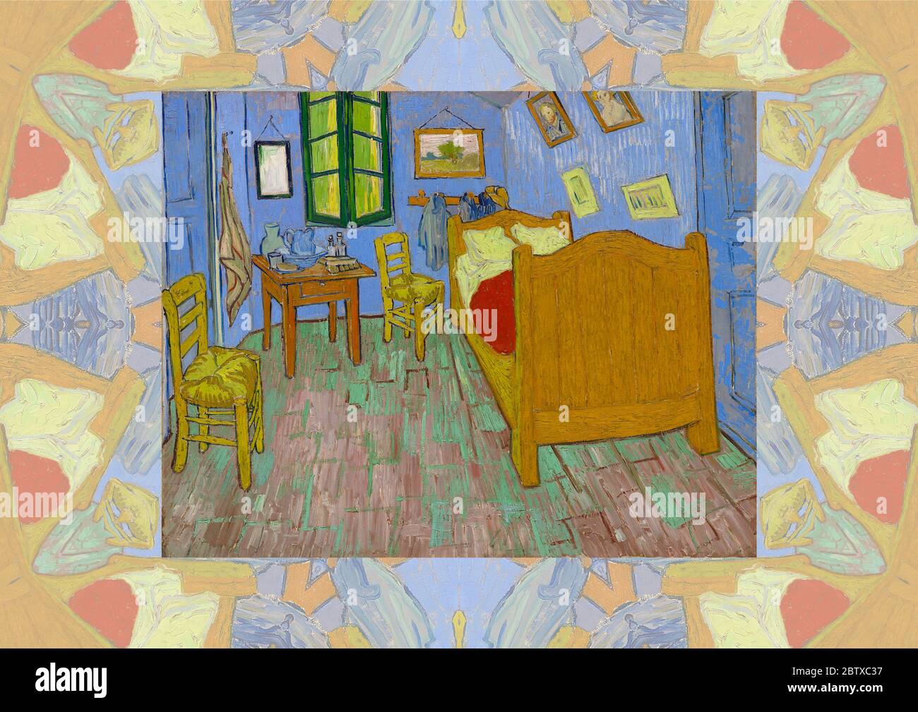 Das Chicago Art Institute beherbergt eine Reihe wichtiger Kunstwerke des niederländischen Künstlers Vincent van Gogh. Das Künstlerzimmer war ein regelmäßiges Thema. Stockfoto