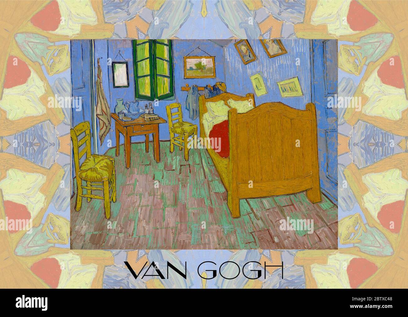 Das Chicago Art Institute beherbergt eine Reihe wichtiger Kunstwerke des niederländischen Künstlers Vincent van Gogh. Das Künstlerzimmer war ein regelmäßiges Thema. Stockfoto