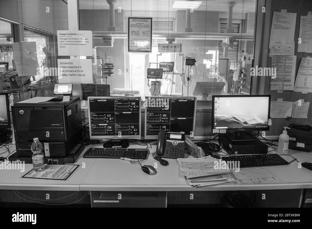 Italien, Pavia, San Matteo Krankenhaus, Intensivstation Stockfoto