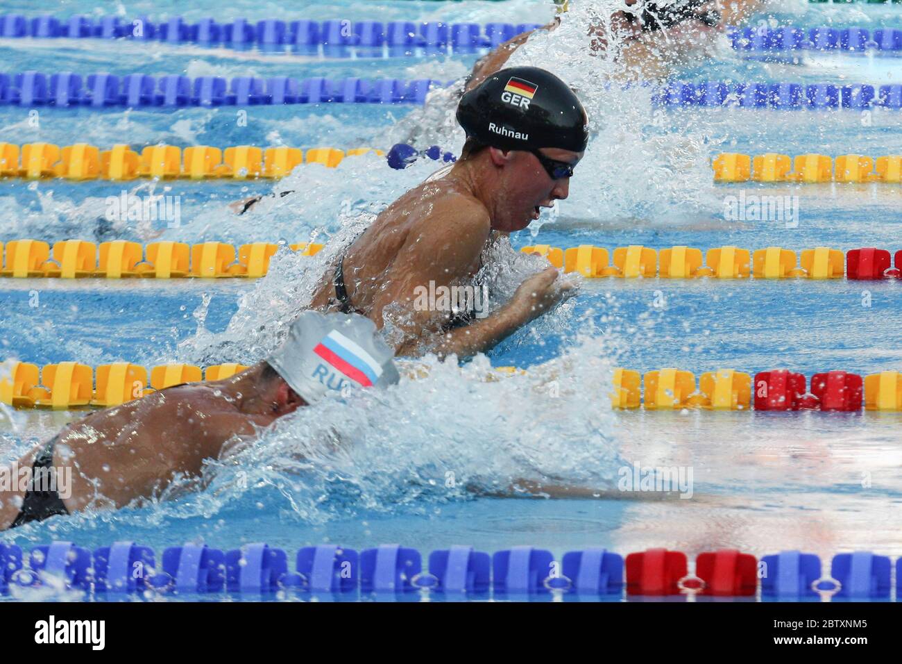 Caroline Ruhnau von Deutschland 1/2 Finale 50 M Brustschlag Frauen während der Schwimmeuropameisterschaft 2010, am 11. August 2010 in Budapest, Hongrie - Foto Laurent Lairys / DPPI Stockfoto