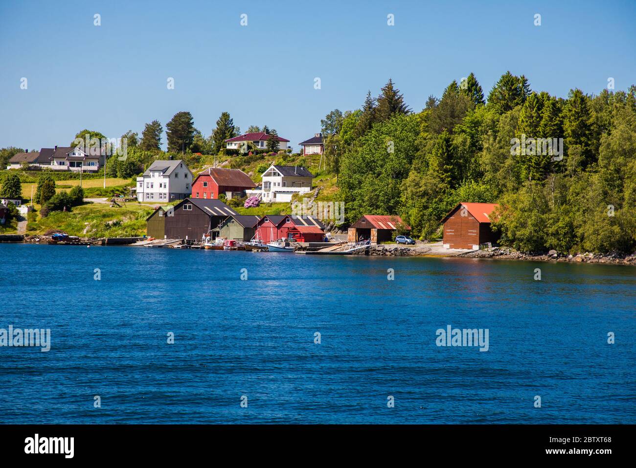 Blick über Alesund in Norwegen, Europa. Alesund ist für seine Jugendstil-Architektur bemerkenswert. Stockfoto
