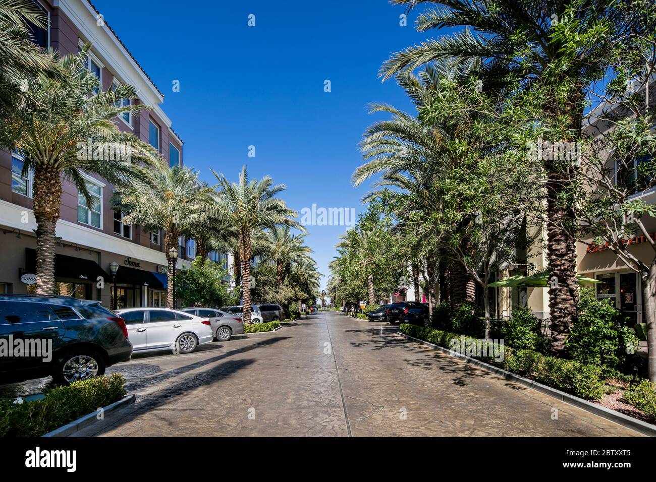 Der Bezirk bei Green Valley Ranch ist eine gehobene Mixed-Use-Entwicklung in Henderson, Nevada, neben dem Osten der Green Valley Ranch. Stockfoto