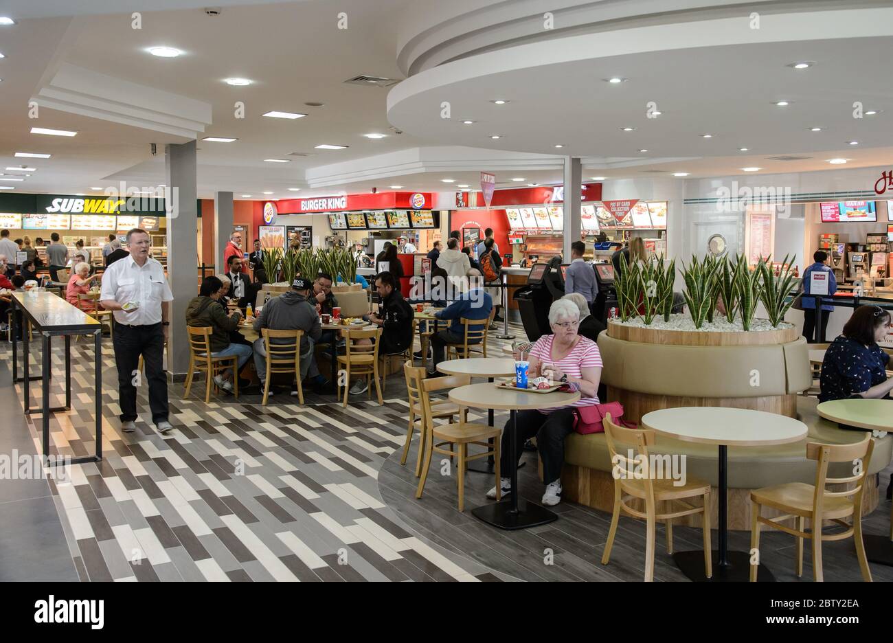 Die Autobahnstation Welcome Break auf der M40 in der Nähe von Warwick. Stockfoto