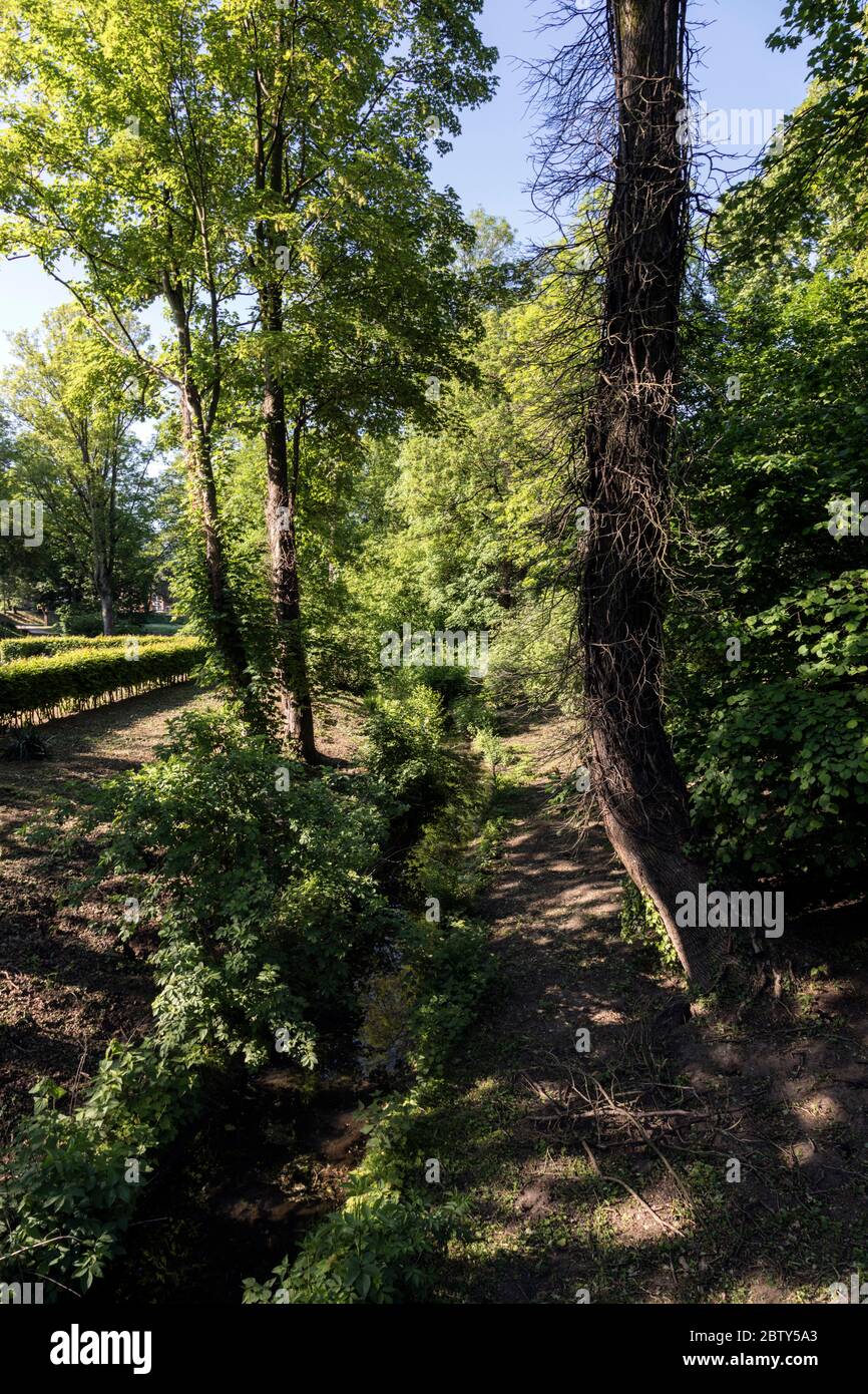Schlosspark Moers - Schlosspark Stockfoto