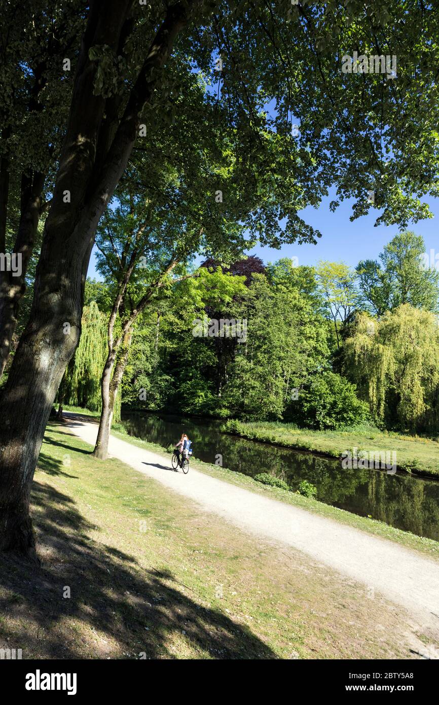 Schlosspark Moers - Schlosspark Stockfoto