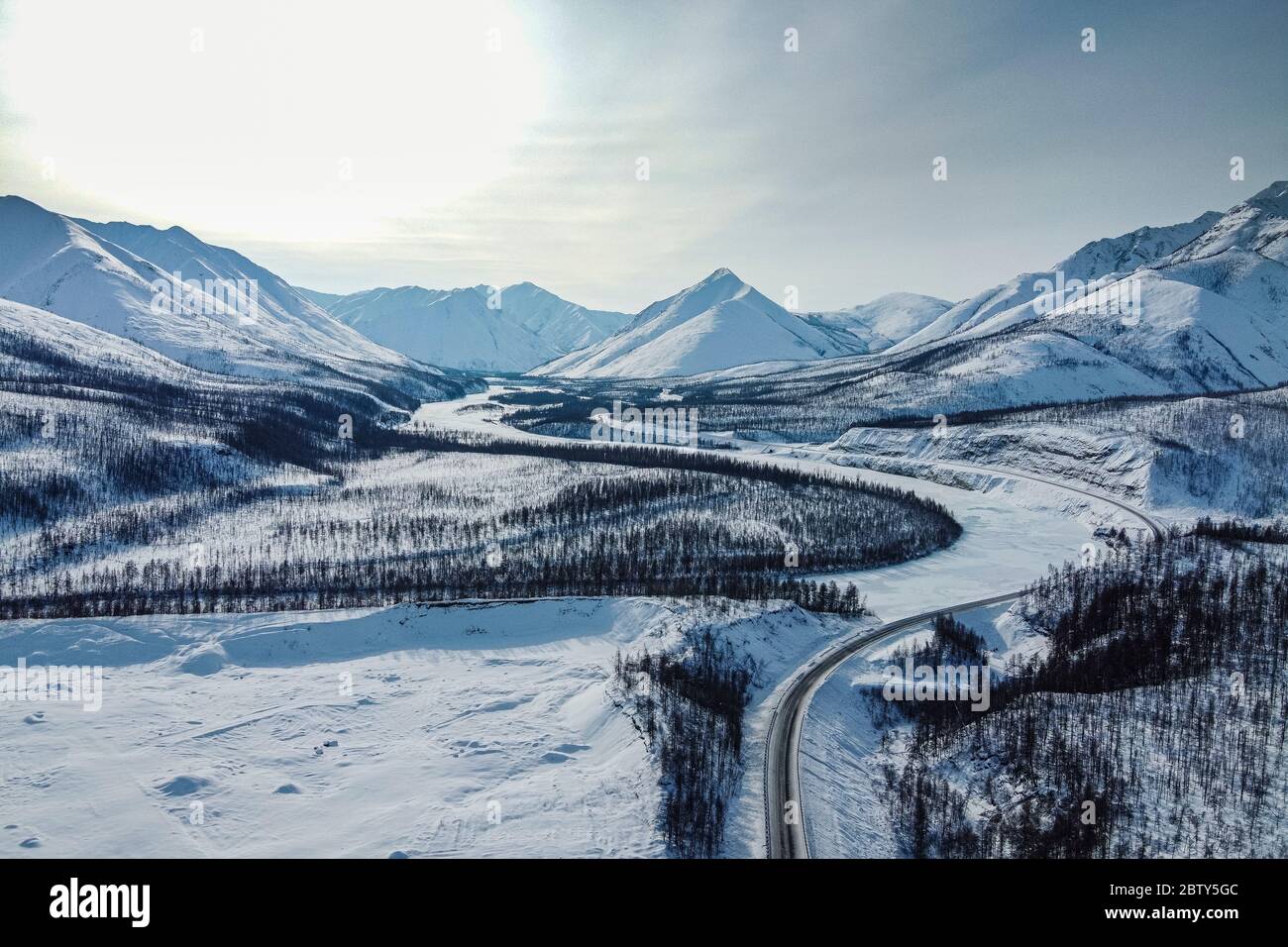 Straße der Knochen, Republik Sacha (Jakutien), Russland, Eurasien Stockfoto