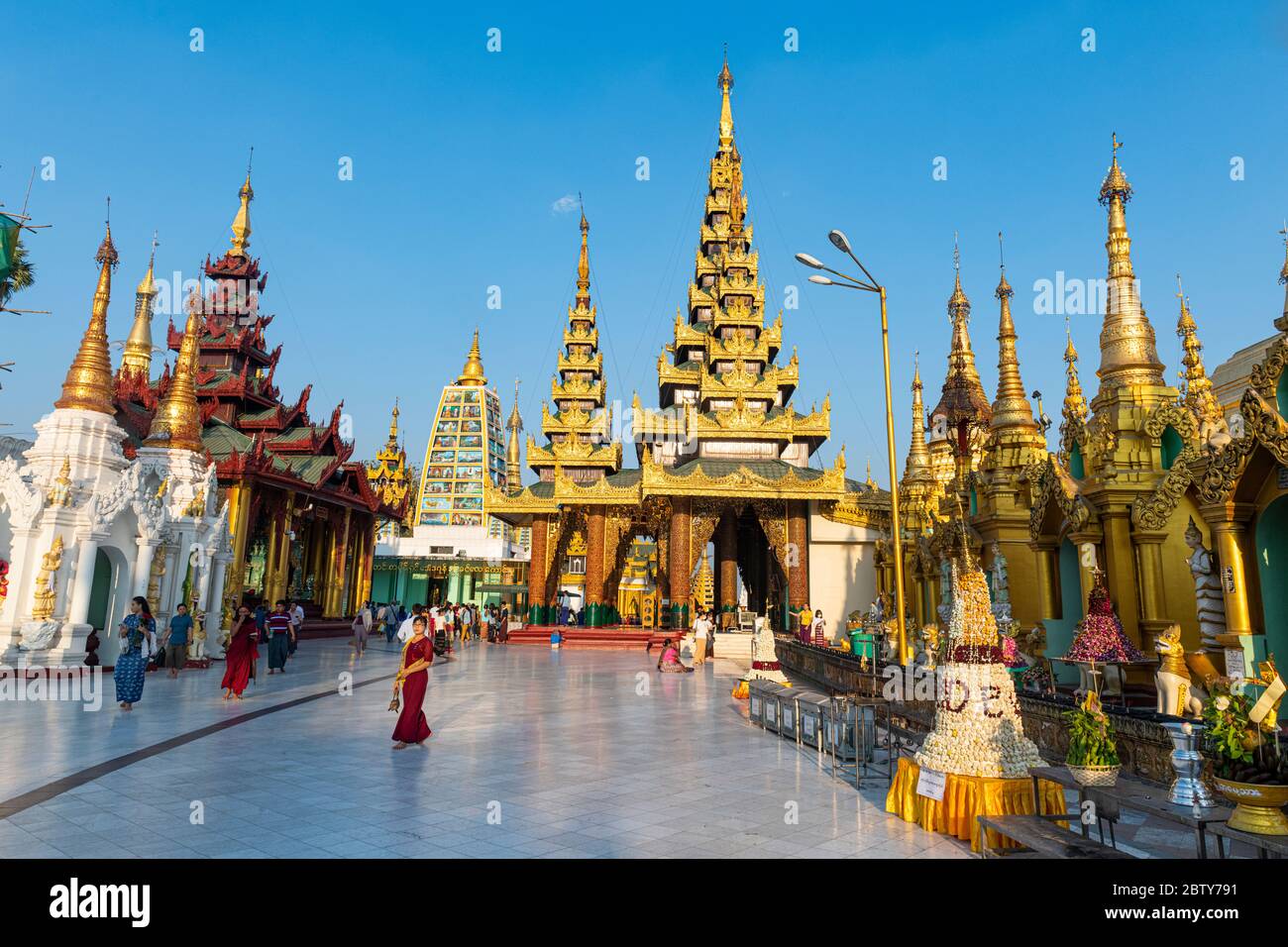 Shwedagon Pagode, Yangon (Rangun), Myanmar (Burma), Asien Stockfoto