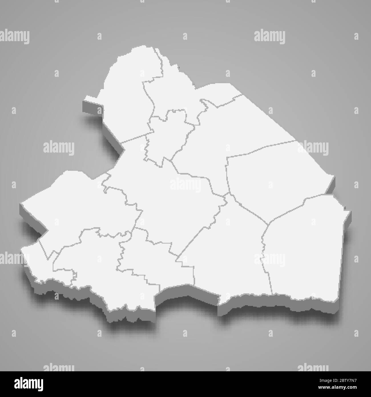 3d Karte von Drenthe ist eine Provinz von Niederlande Stock Vektor