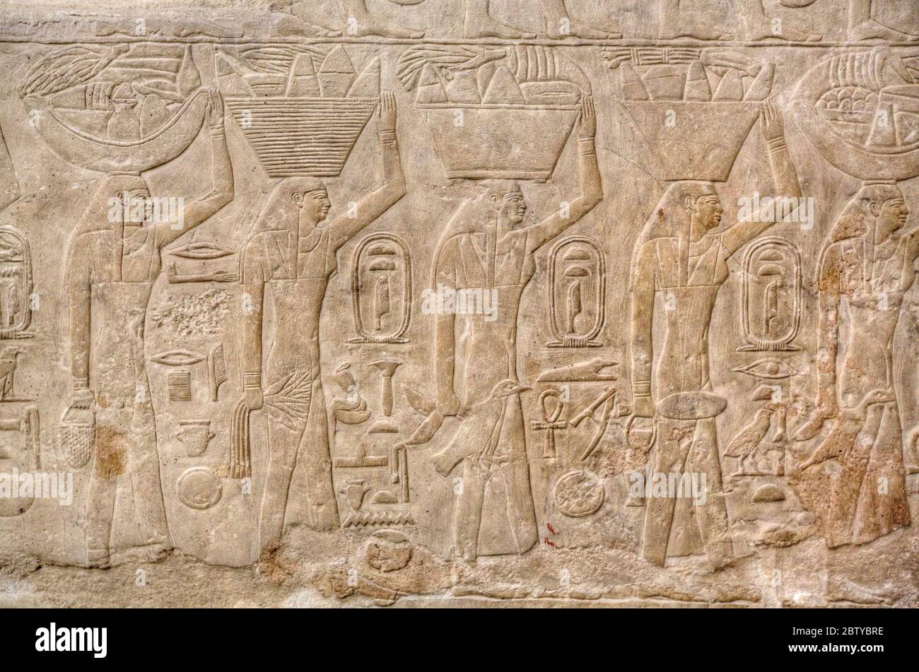 Reliefs, Mastaba von Mereruka, Nekropole von Saqqara, UNESCO-Weltkulturerbe, Saqqara, Ägypten, Nordafrika, Afrika Stockfoto