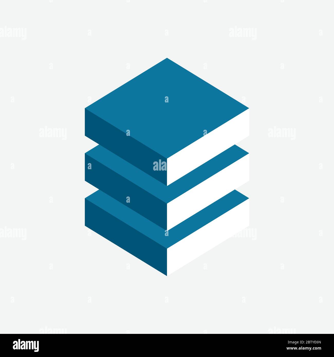 Logo für das Internet-Rechenzentrum. Emblem für die Softwaresicherung. SYMBOL FÜR IT-Branche. Computertechnik Zeichen. Symbol für Informationsspeicherung und -Schutz Stock Vektor