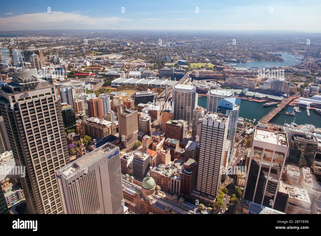 Luftaufnahme von Sydney mit Blick auf Darling Harbour Stockfoto