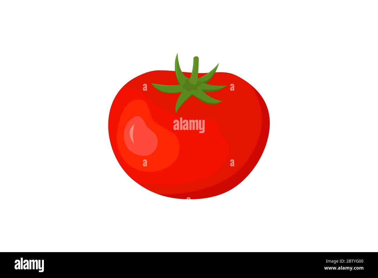 Tomate isoliert einzelne einfache Cartoon-Illustration Stock Vektor
