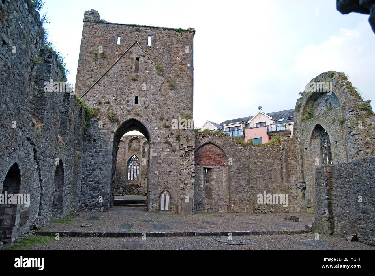 Überreste einer alten Ruine, Irland Stockfoto