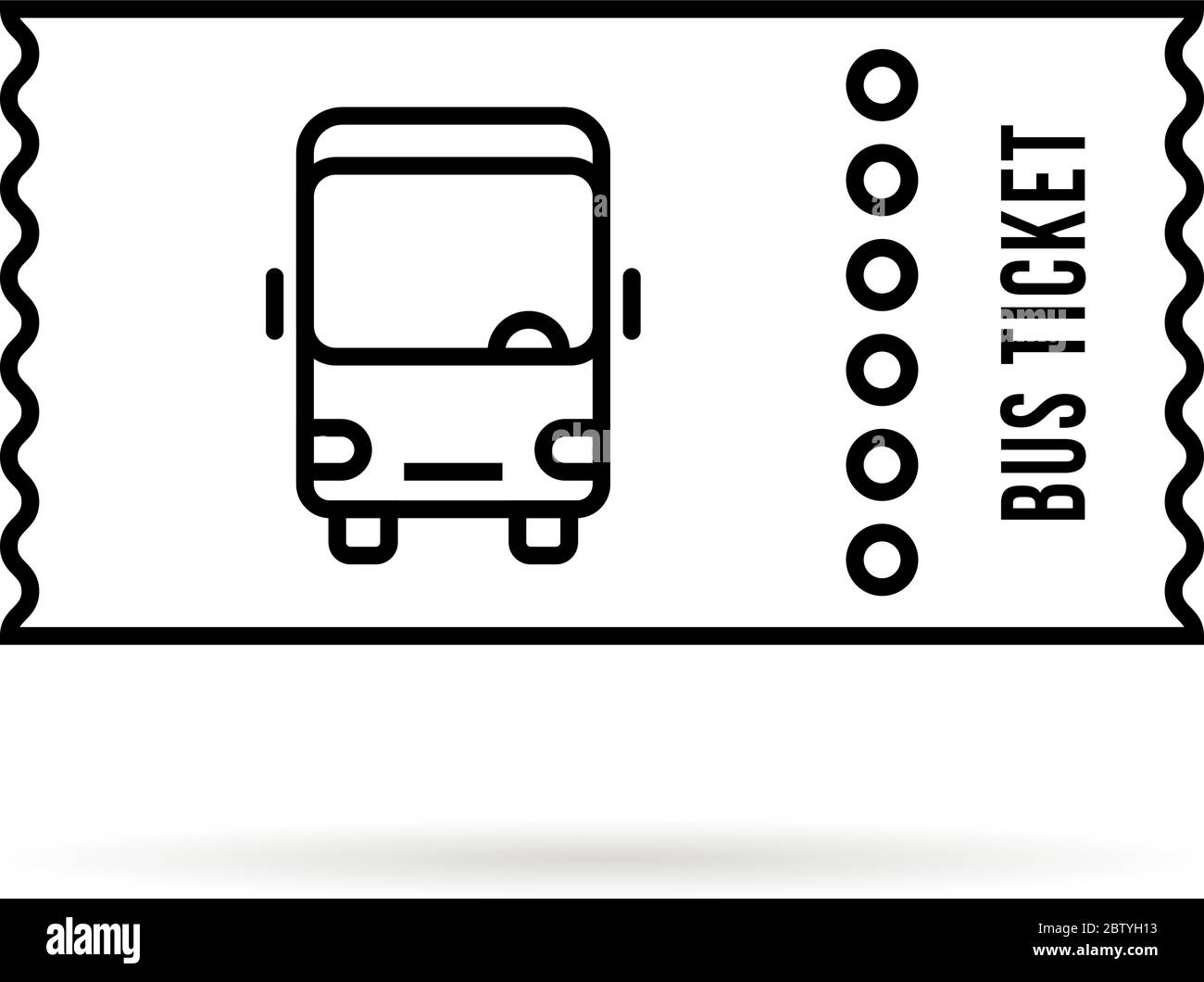 Schwarzes lineares Busticket einfaches Logo Stock Vektor