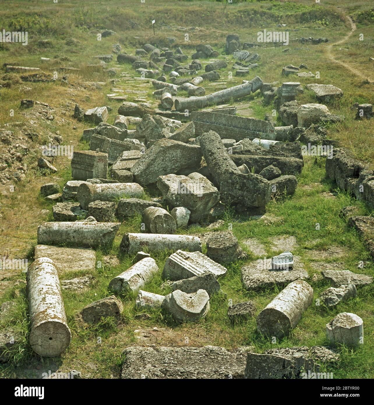 Alte römische Stadt in Nordbulgarien. Ulpia Oescus, Oescensium Stockfoto