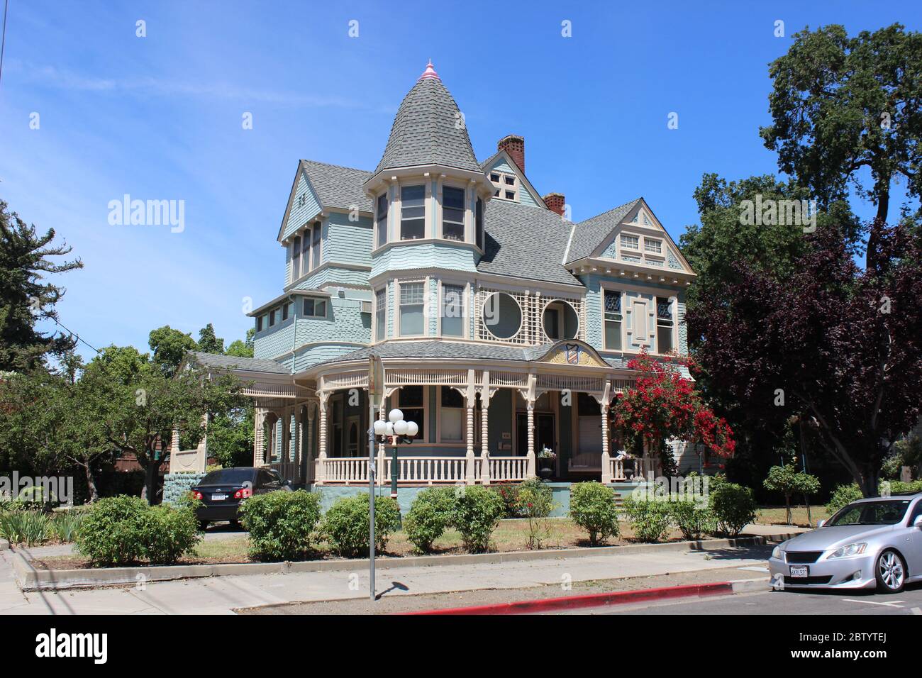 Queen Anne House erbaut 1890, Woodland, Kalifornien Stockfoto