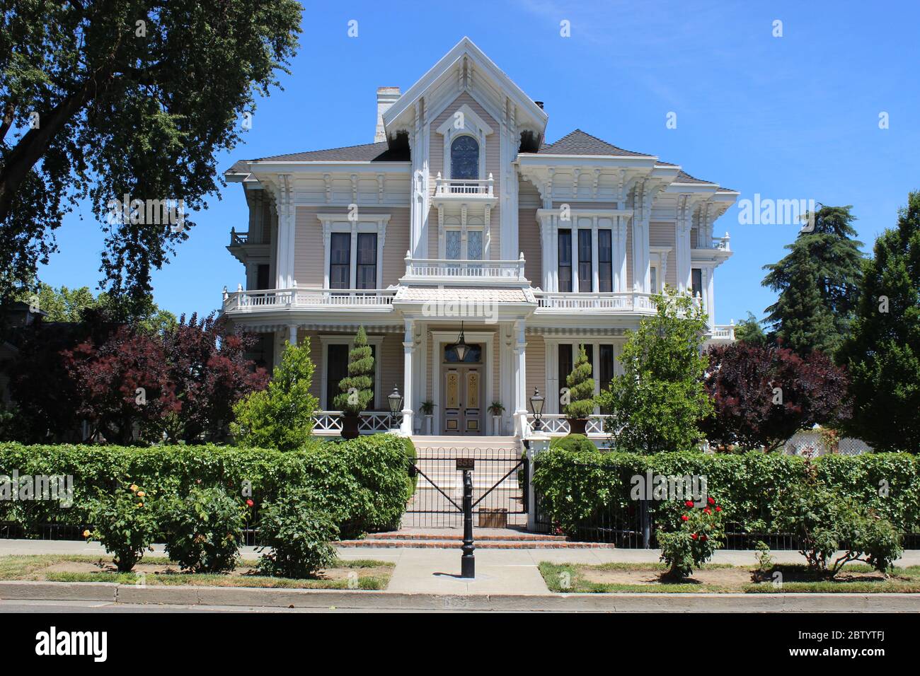 Gable Mansion erbaut 1885, Woodland, Kalifornien Stockfoto