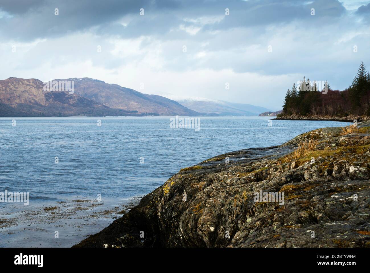 Blick über Loch Linnhe, Highlands, Schottland Stockfoto
