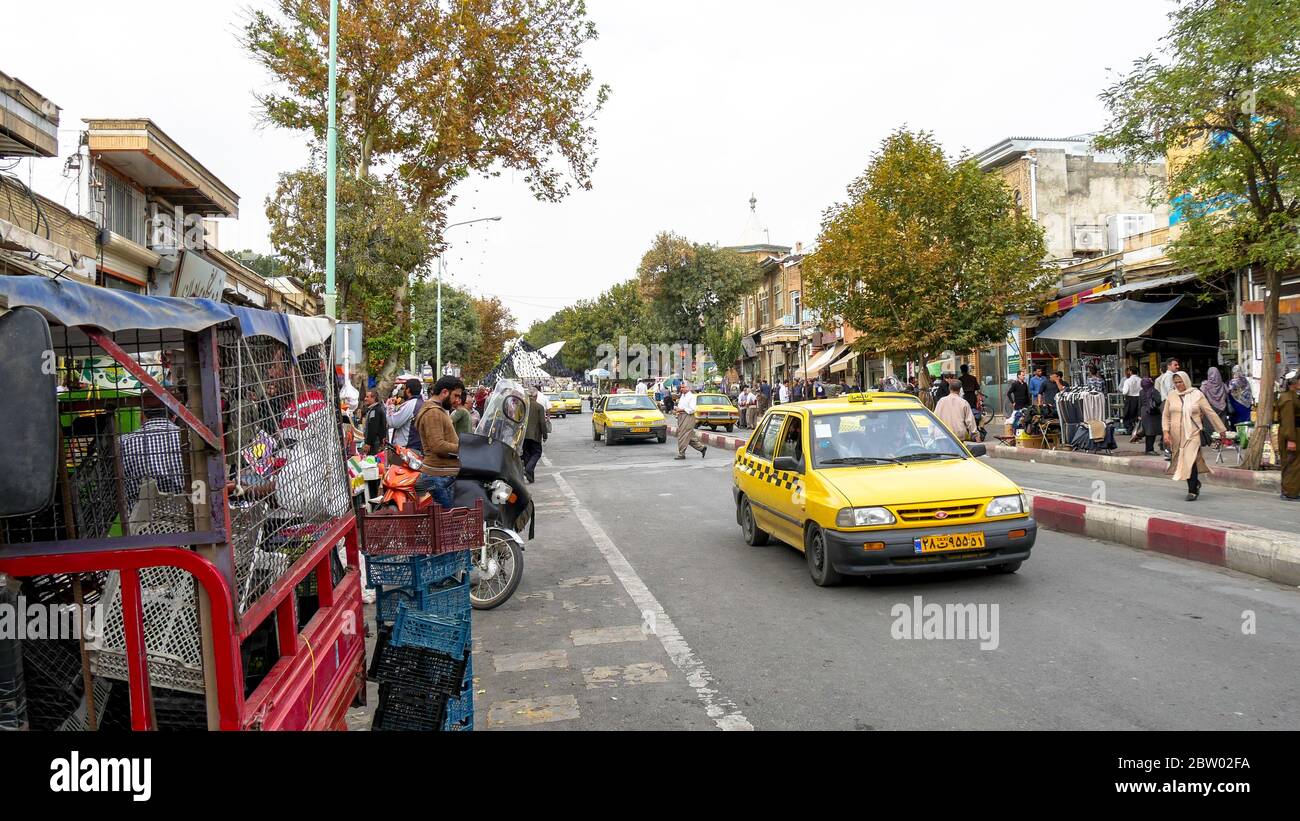 Straßenszenen in Sanandaj, der Hauptstadt der kurdischen Provinz Iran Stockfoto