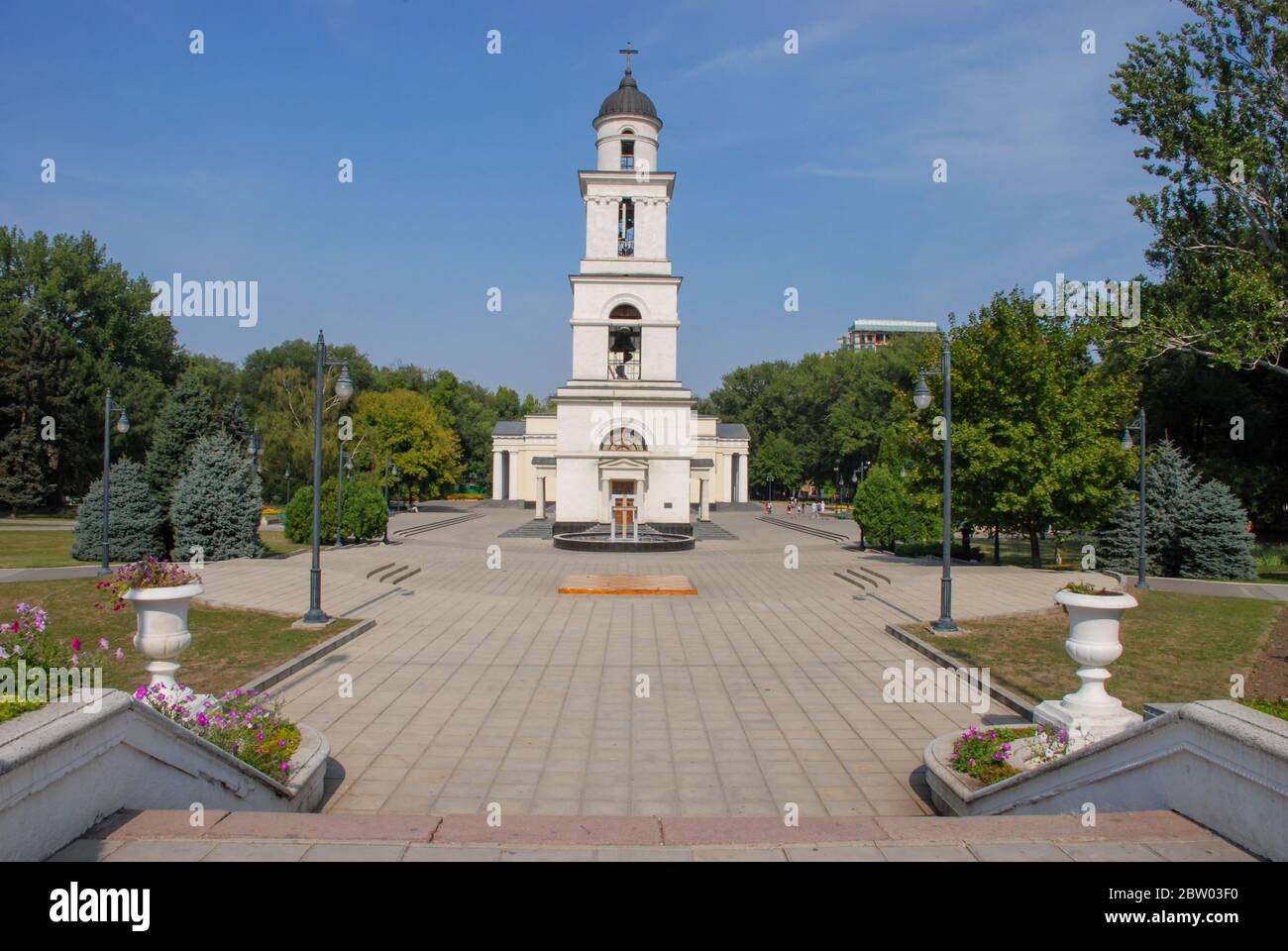 Der Glockenturm der Krippenkathedrale in Chisinau, Moldawien Stockfoto