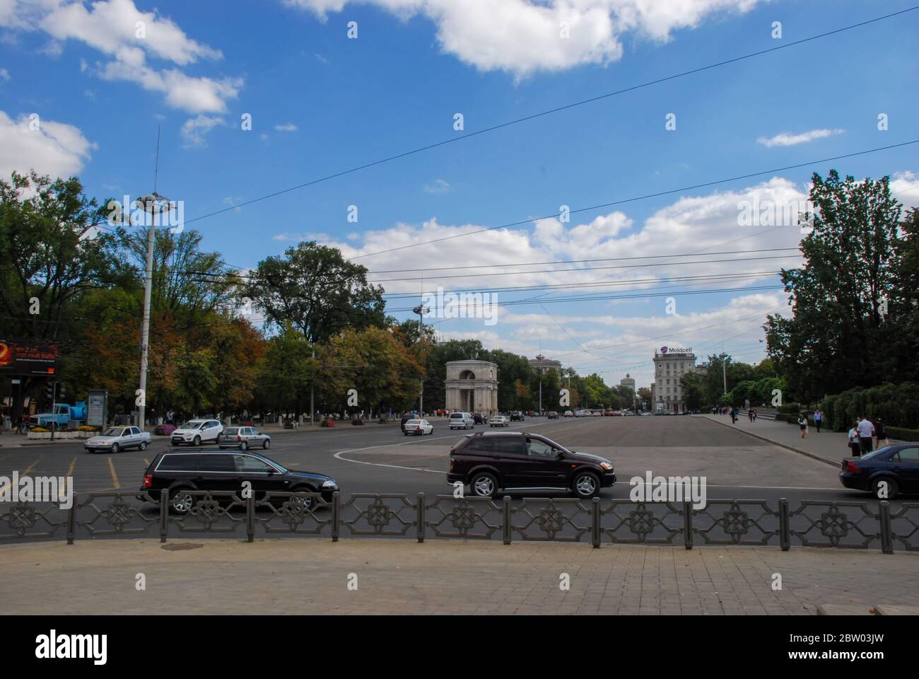 Der große Platz der Nationalversammlung in Chisinau, Moldawien Stockfoto