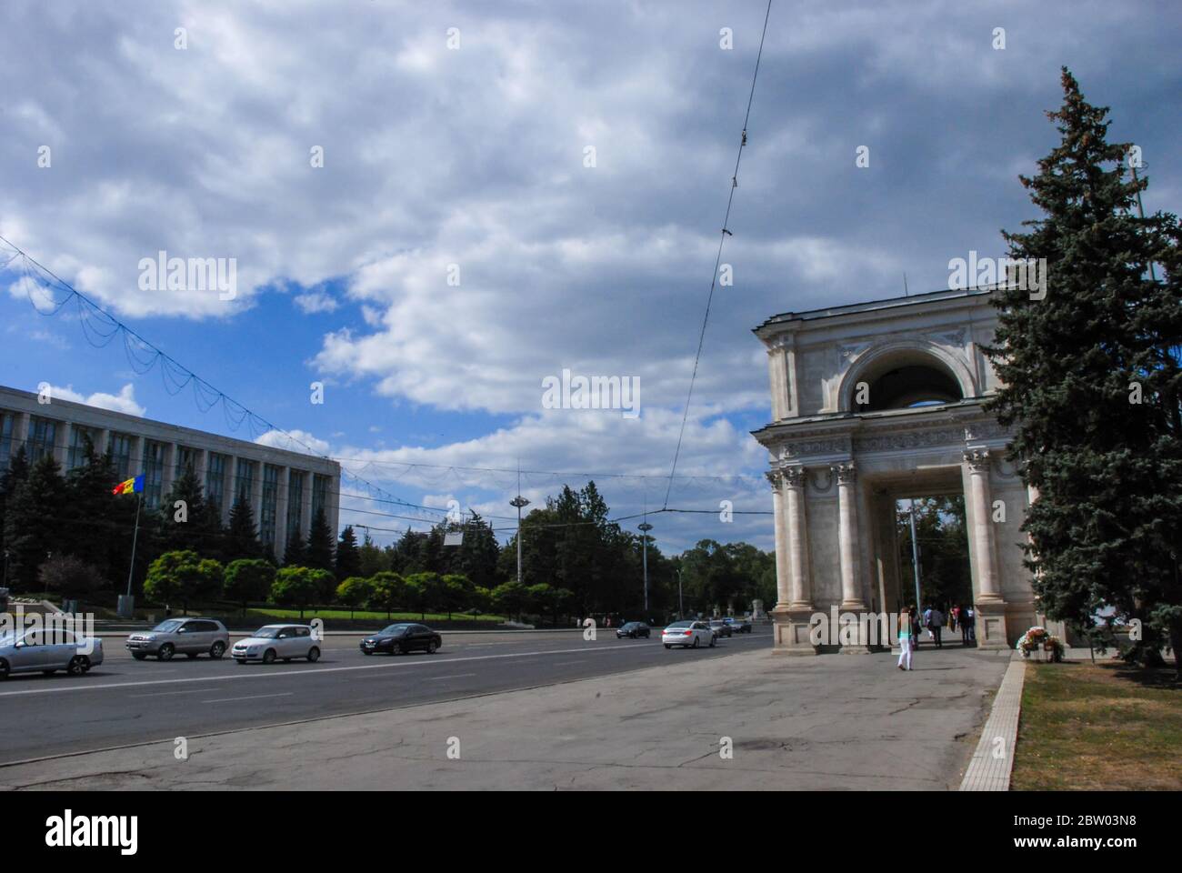 Der Triumphbogen in Chisinau, Republik Moldau Stockfoto