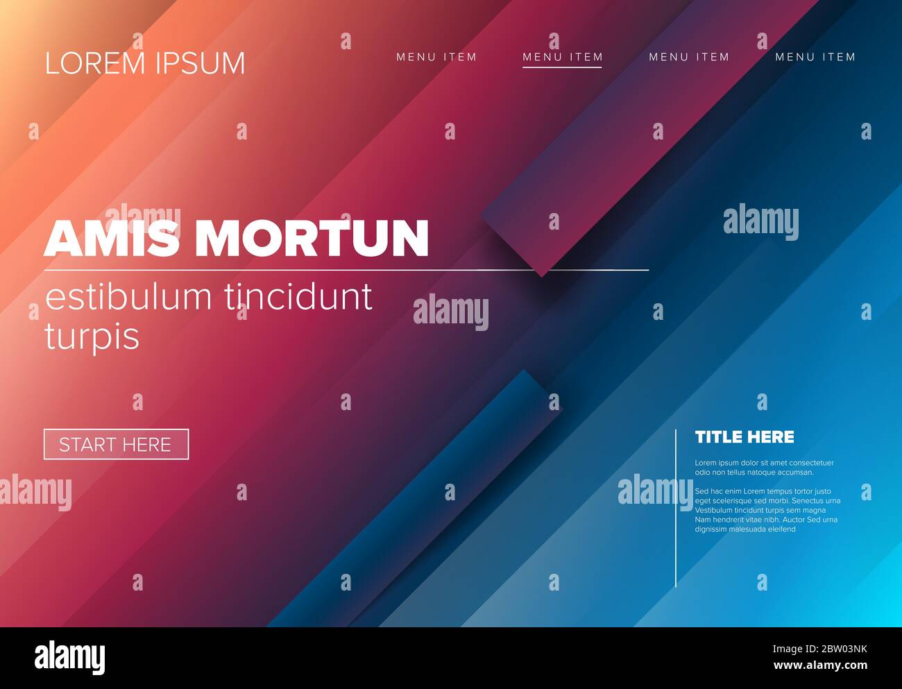 Moderne web Landing-page, Flyer oder Hintergrund Vorlage Stock Vektor