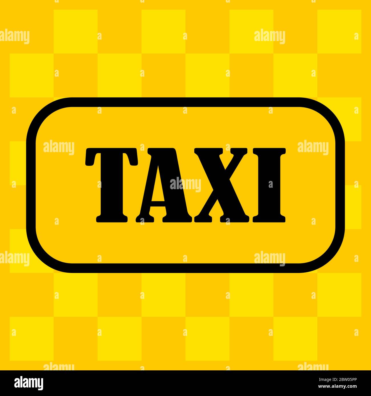 Schild für einen Taxistand. Stock Vektor