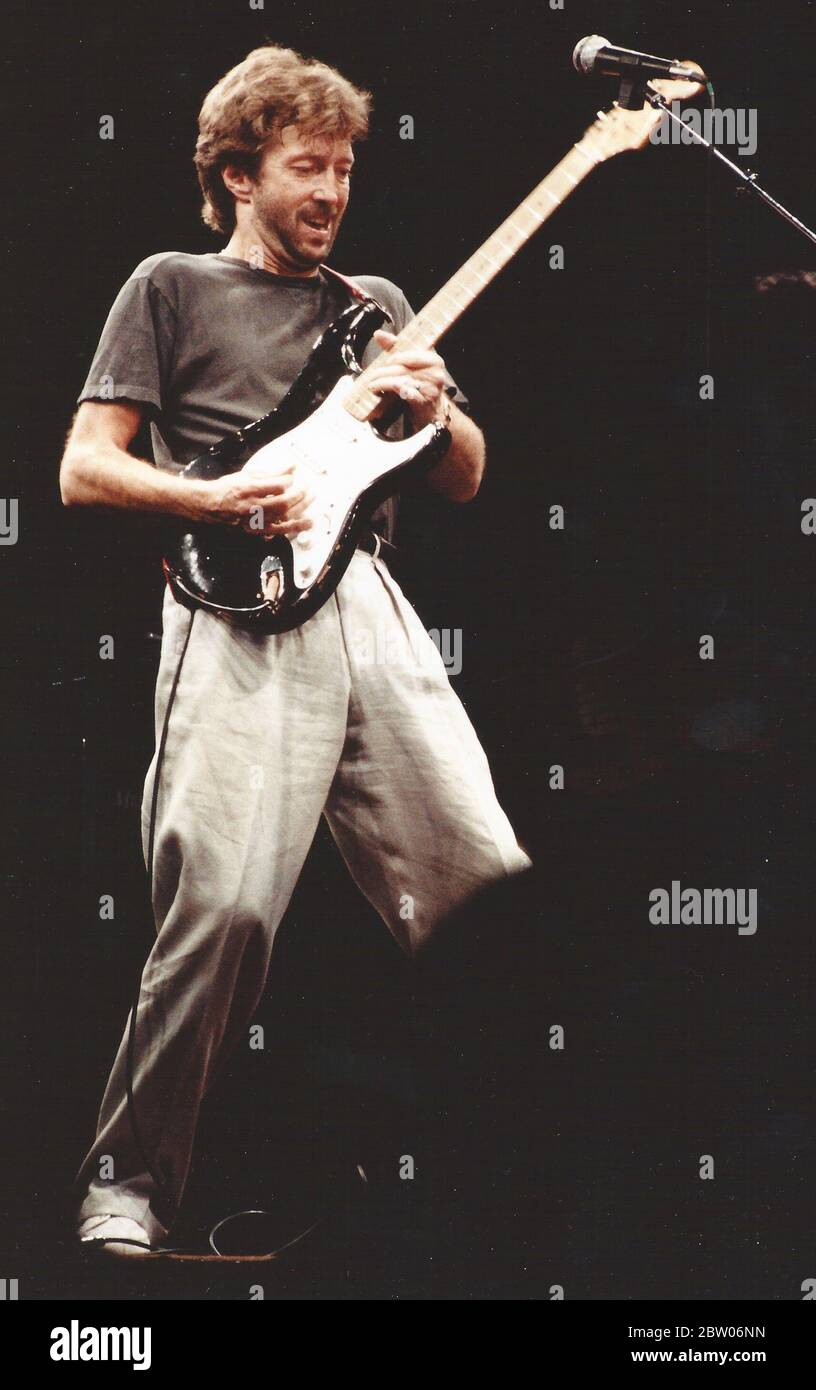 Eric Clapton, Nassau Coliseum 26/85 Foto Michael Brito Stockfoto