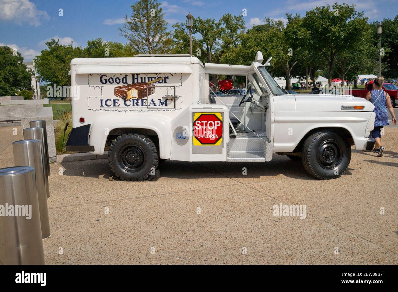 Guter Humor Eisdielen-Truck als Display vor dem National Museum of American History auf der Mall in Washington, D.C. Stockfoto