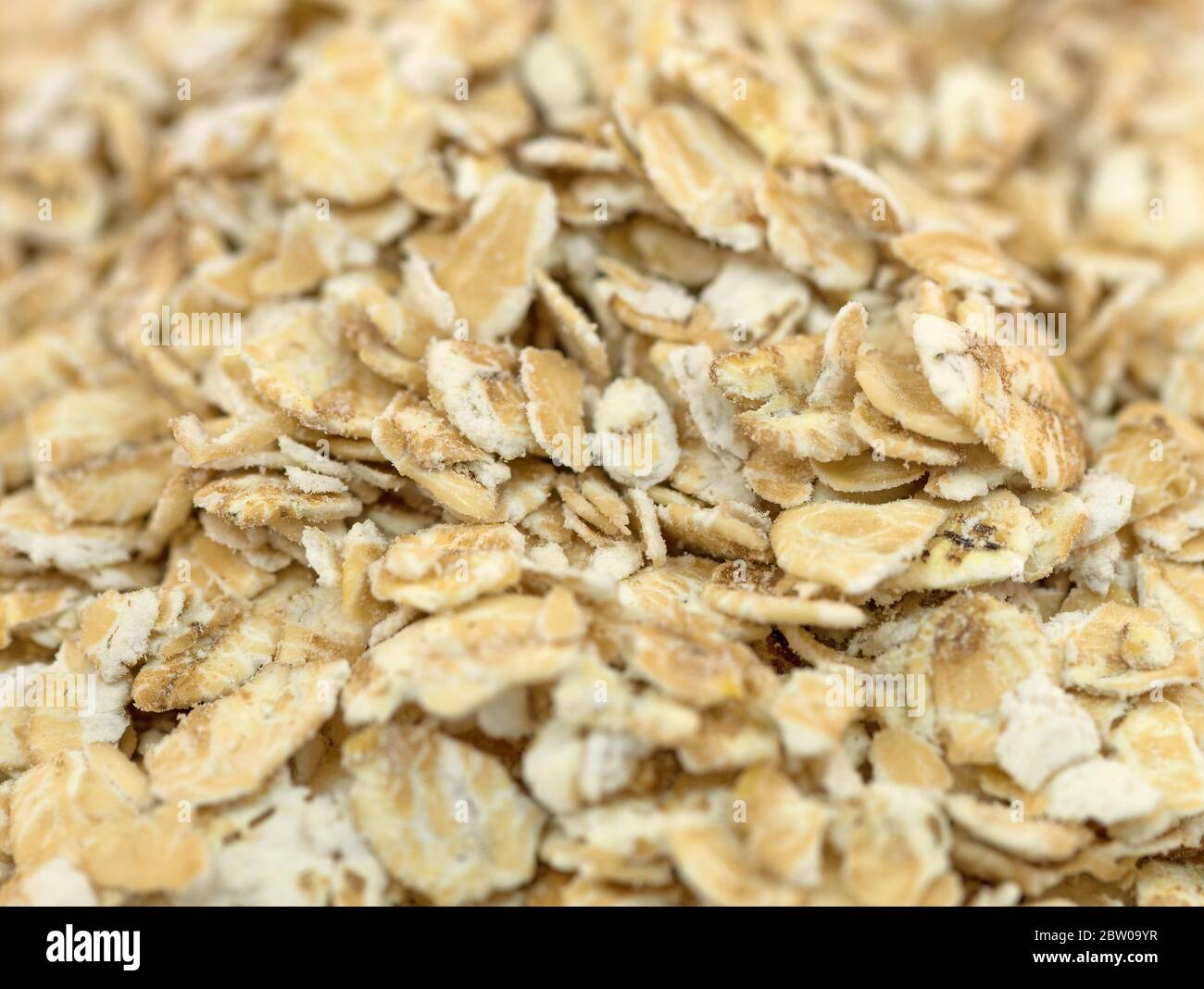 Hafer in Nahaufnahme gerollt Stockfoto