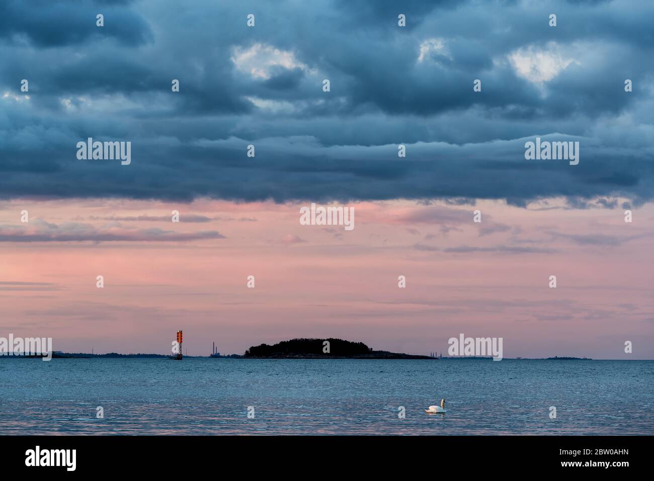 Helsinki Zentrum von Bylandet Insel, Kirkkonummi, Finnland Stockfoto