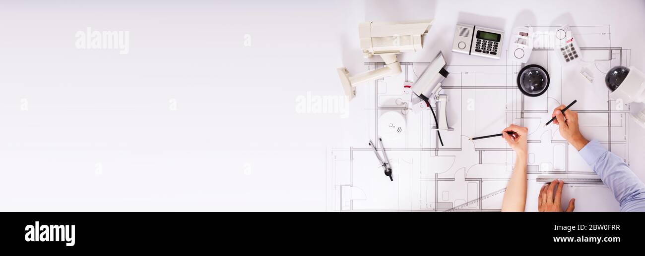 CCTV-Kamerasystem für Sicherheit – Projektvorlage für das Home-Projekt Stockfoto