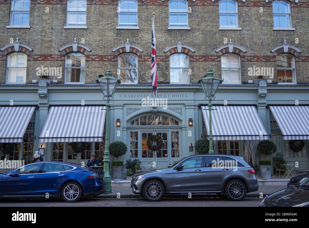 Charlotte Street Hotel von außen. London Stockfoto