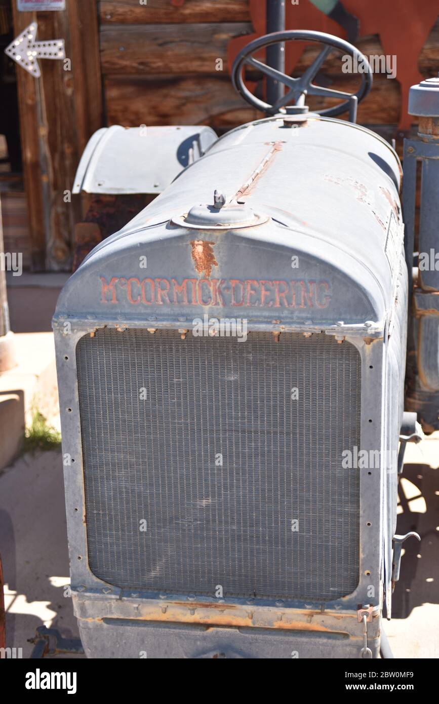 Camp Verde, AZ. USA 28. März 2020. Vintage Camp Verde Arizona. Pioneer Farm Ausrüstung, Camp Koch Artikel und 1880er Jahre Küchenutensilien und Utensilien. Stockfoto