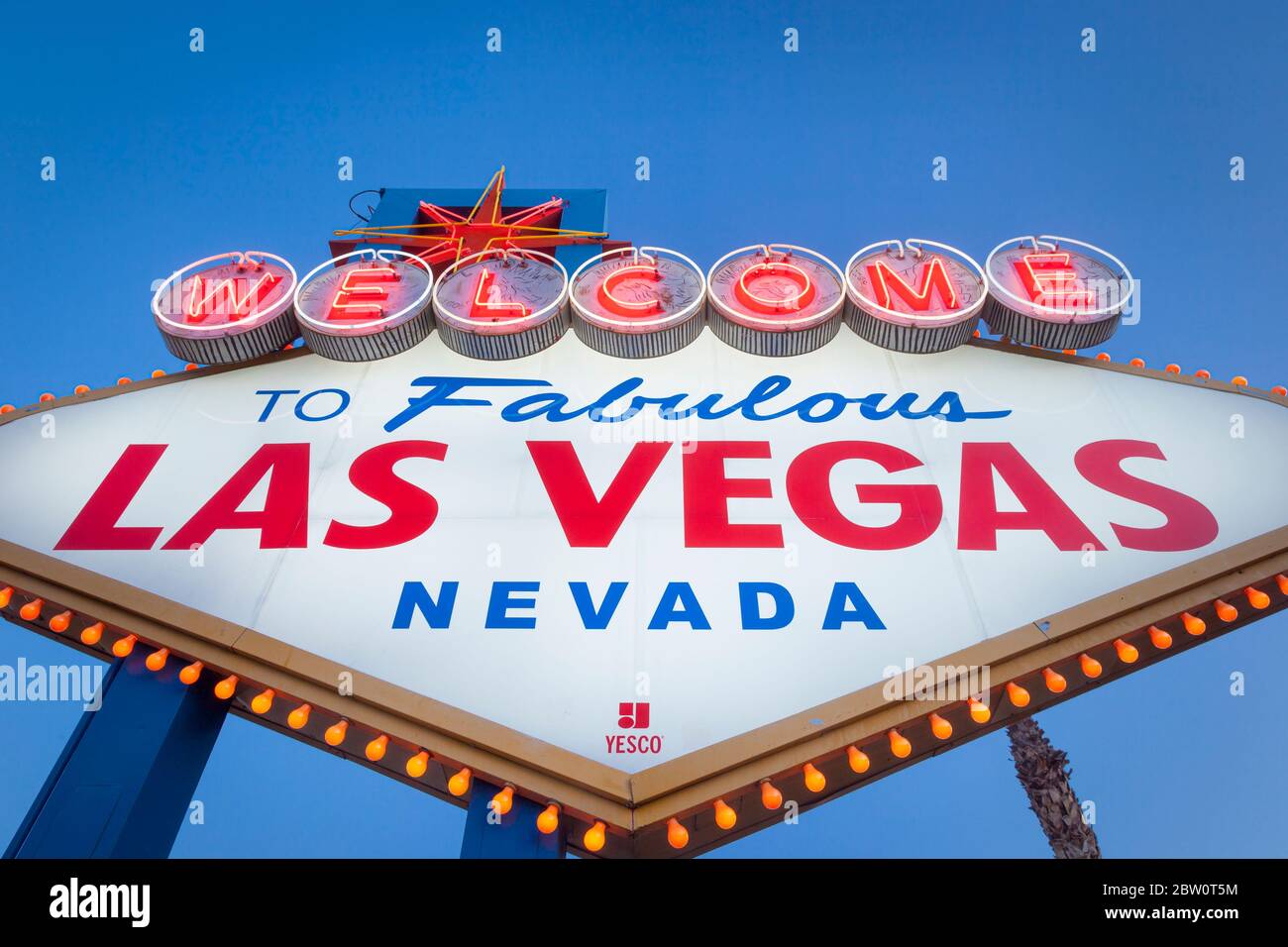 Berühmten "Welcome to Fabulous Las Vegas" Schild, Las Vegas, Nevada, USA Stockfoto